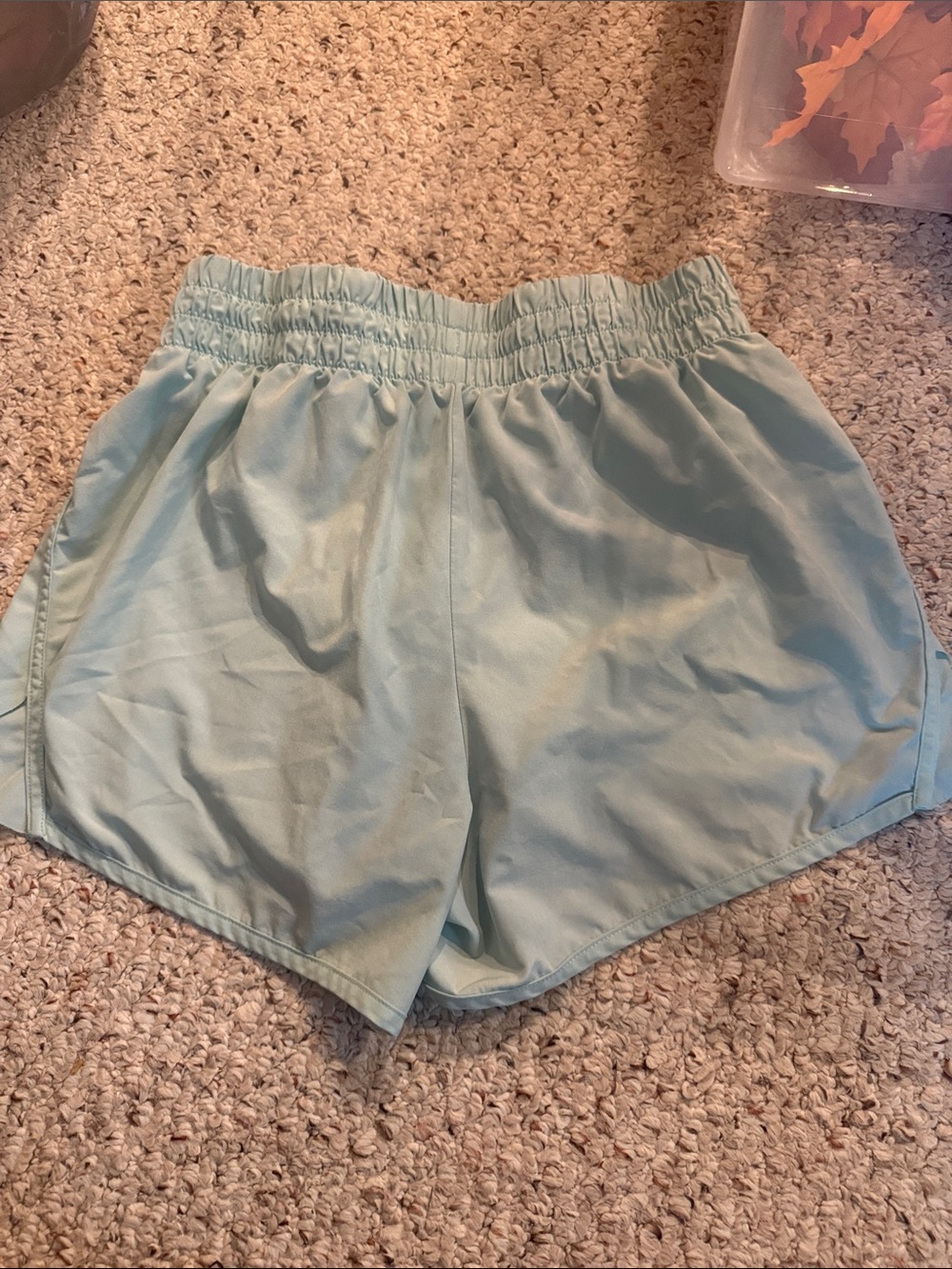 Light Blue Women's Elastic Waist Shorts